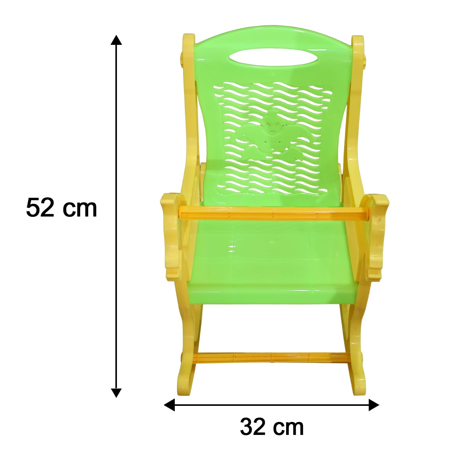 ALVENZA Kids Plastic Horse Rocking Chair, Baby Rocker Seat with Backrest (1 Pc)