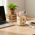 Rotating Desk Organizer 5 Compartments with 360 Spin for Office & Home - Back View