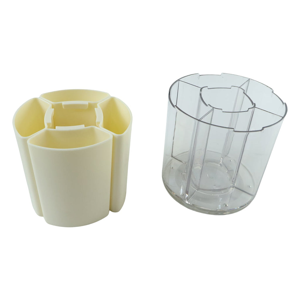 Rotating Desk Organizer 5 Compartments with 360 Spin for Office & Home - Detail View 5