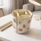 Rotating Desk Organizer 5 Compartments with 360 Spin for Office & Home - Detail View 8