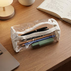 Transparent PVC Pencil Case Stylish & Durable Stationery Organizer