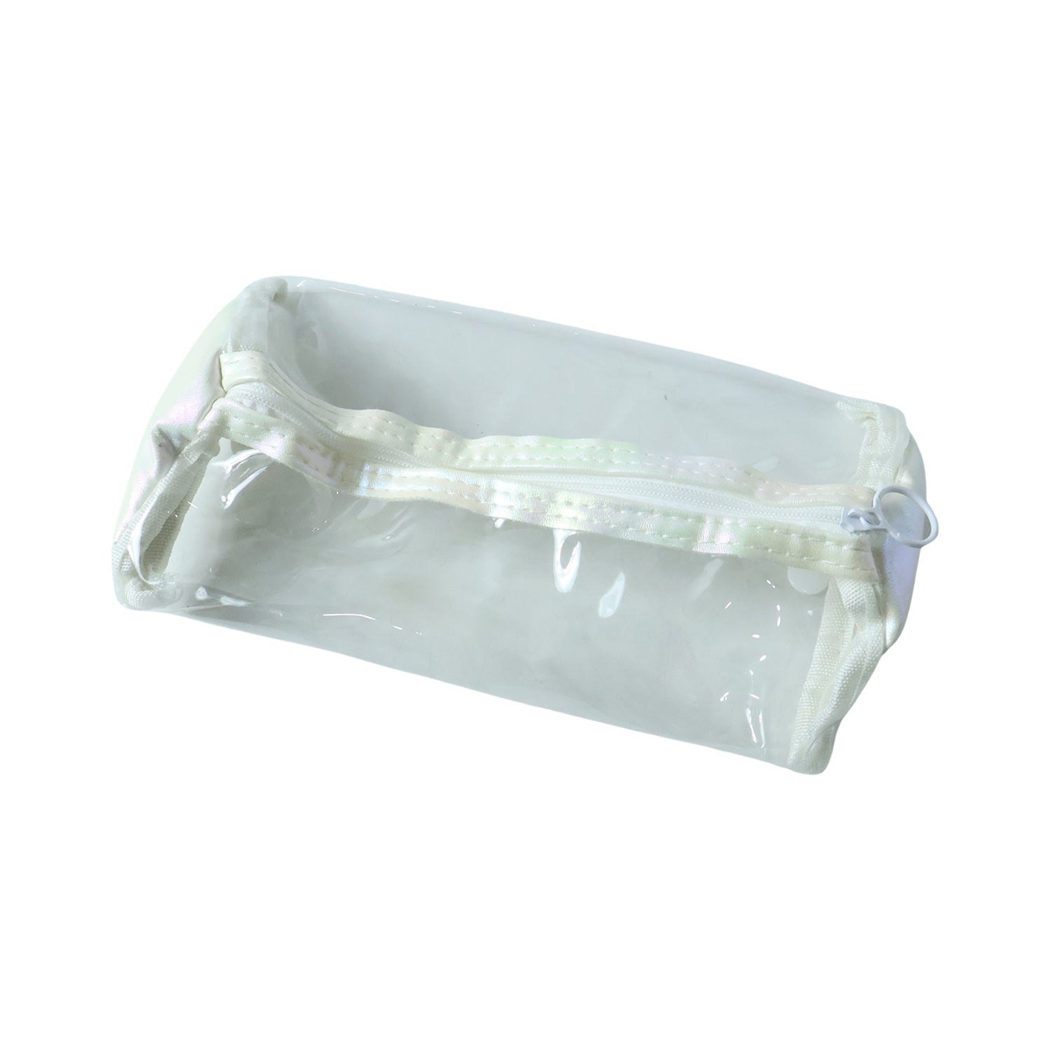 Transparent PVC Pencil Case Stylish & Durable Stationery Organizer - Back View