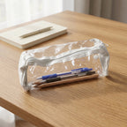 Transparent PVC Pencil Case Stylish & Durable Stationery Organizer - Detail View 5