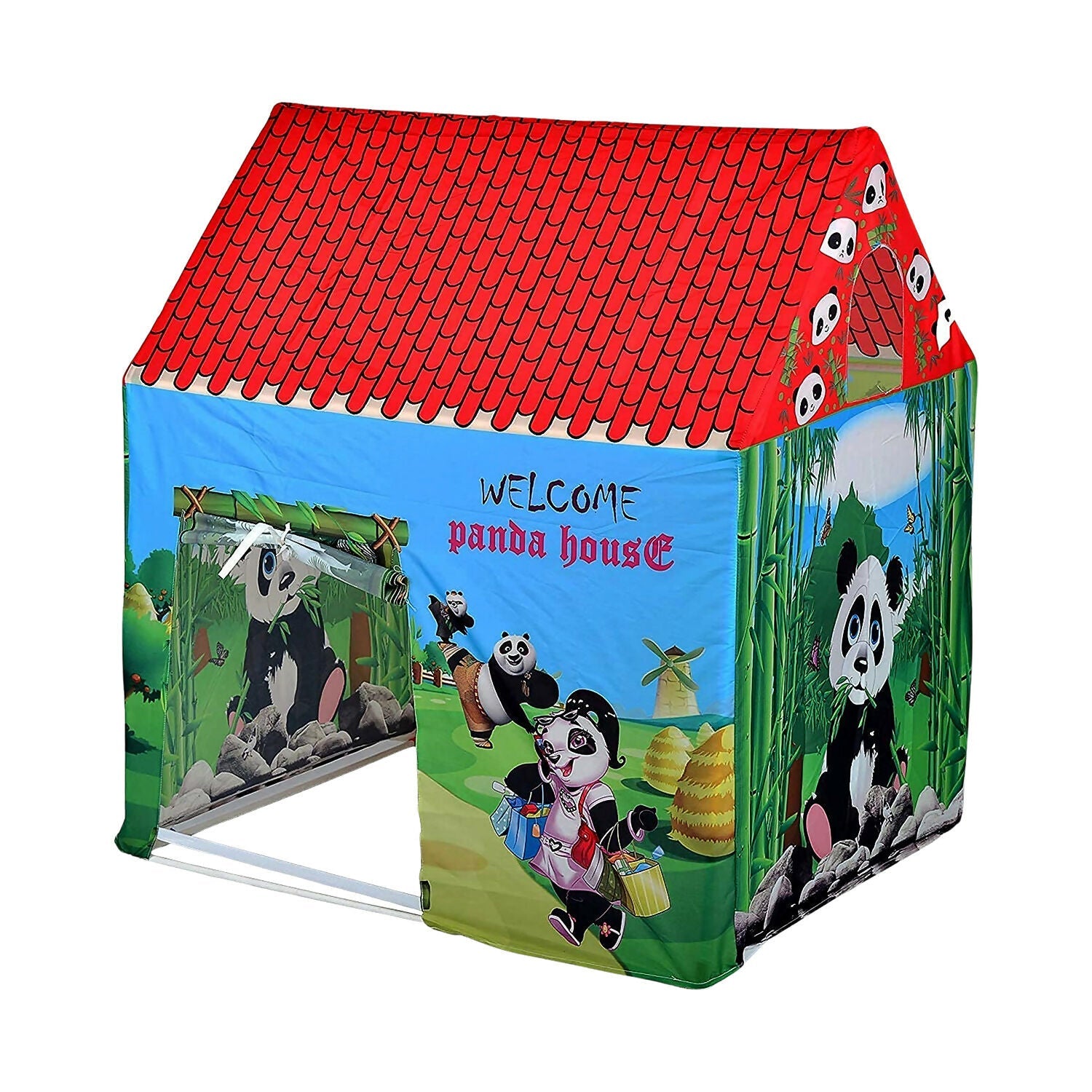 ALVENZA Kids Play Tent House – Panda Theme Foldable Fun