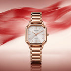 Women’s Square Dial Watch – Elegant Rose Gold Finish for Daily Wear