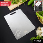 ALVENZA Stainless Steel Medium Chopping Board – Durable & Rust-Resistant