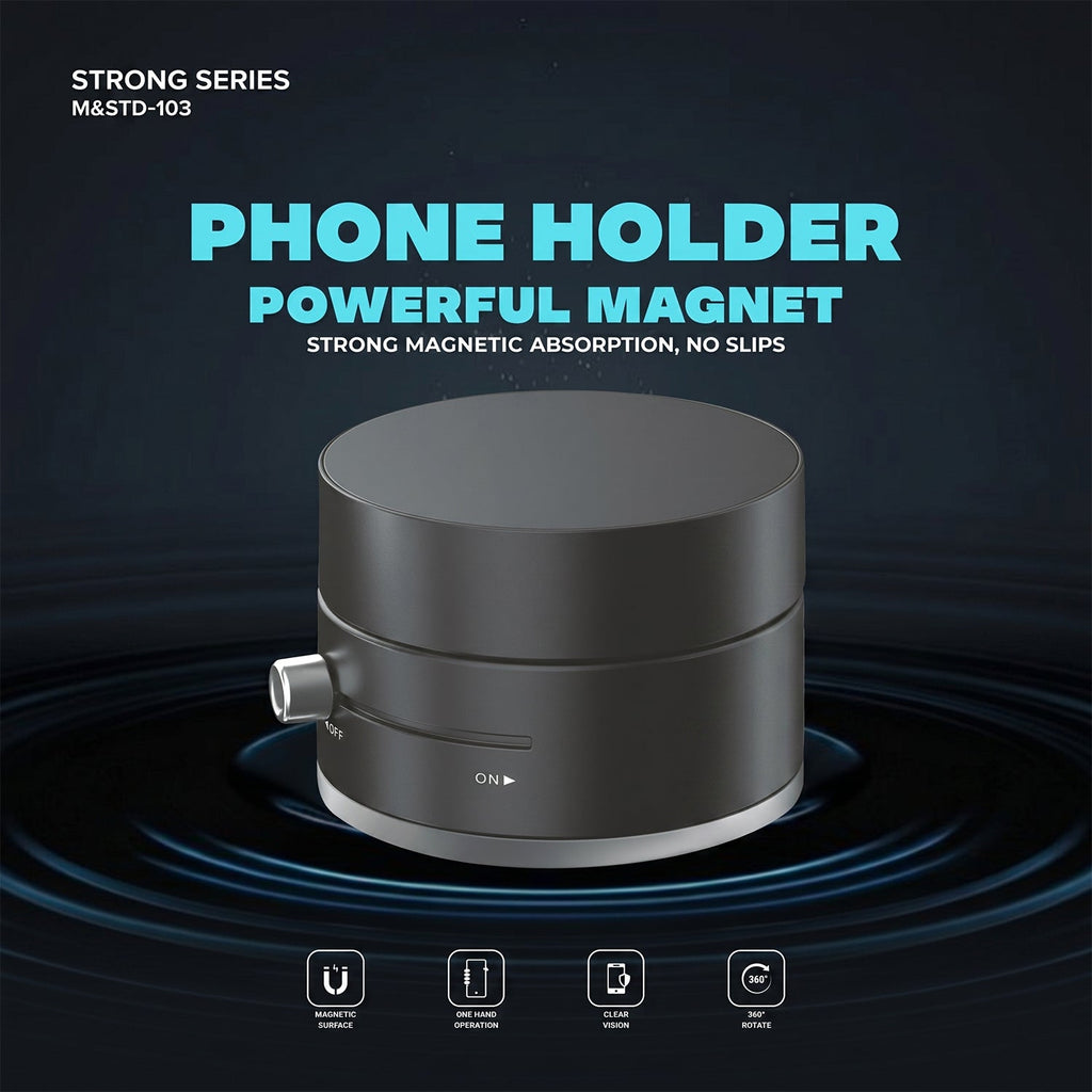 ALVENZA Magnetic Phone Holder – Secure & Adjustable with Lock System