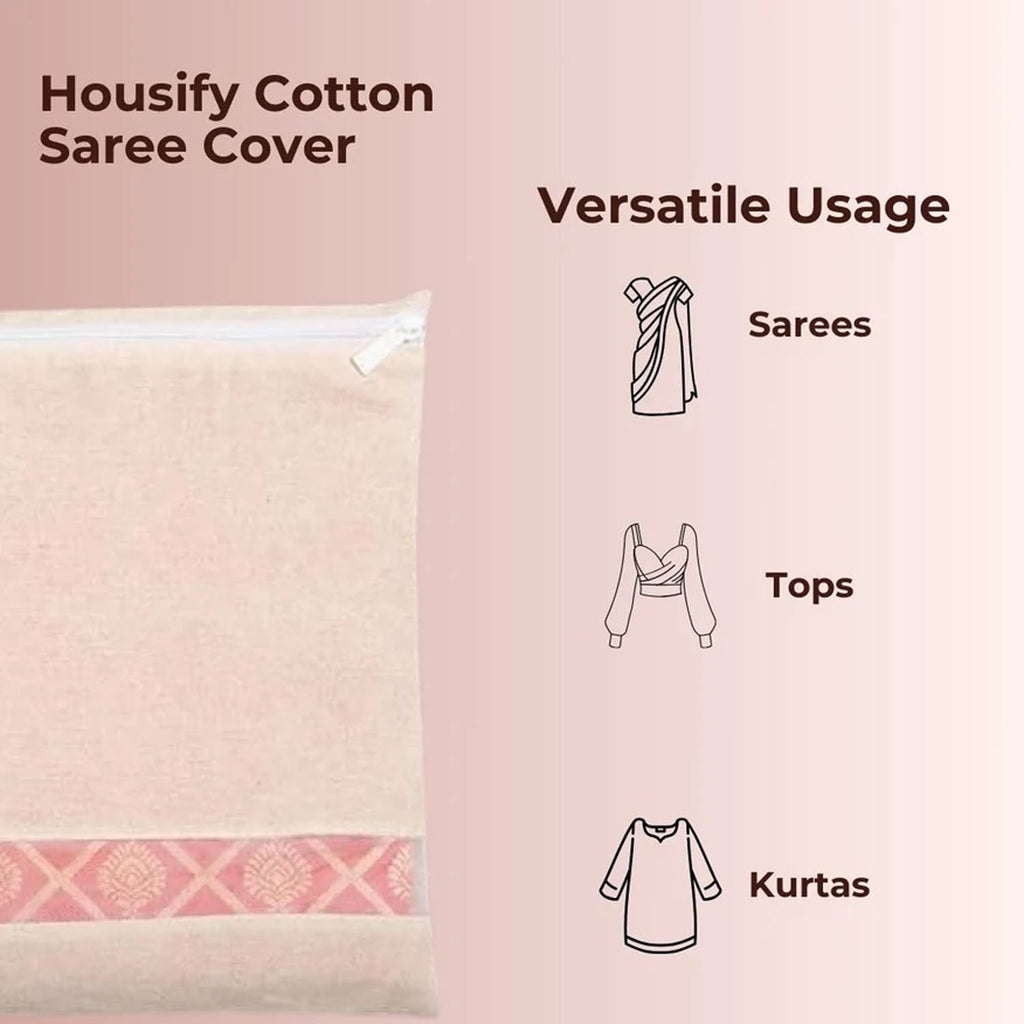ALVENZA Saree Storage Bags with Zip Closure – Pack of 6, Multipurpose Protection