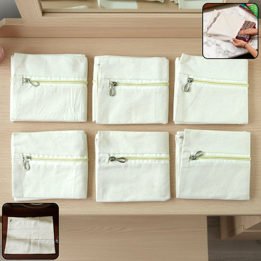 ALVENZA Saree Storage Bags with Zip Closure – Pack of 6, Multipurpose Protection