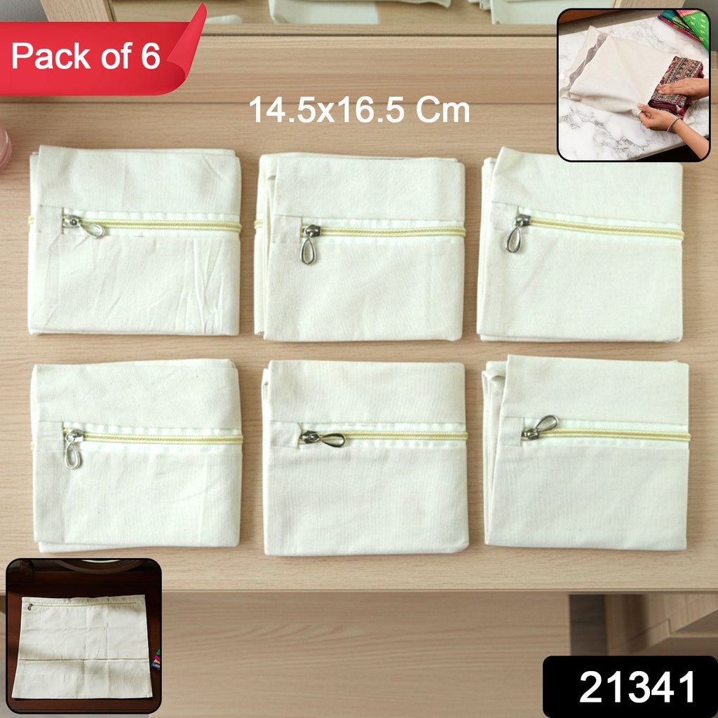 ALVENZA Saree Storage Bags with Zip Closure – Pack of 6, Multipurpose Protection