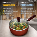 ALVENZA Ceramic Frypan – Non-Stick Coating & Induction Compatible for Healthy Cooking