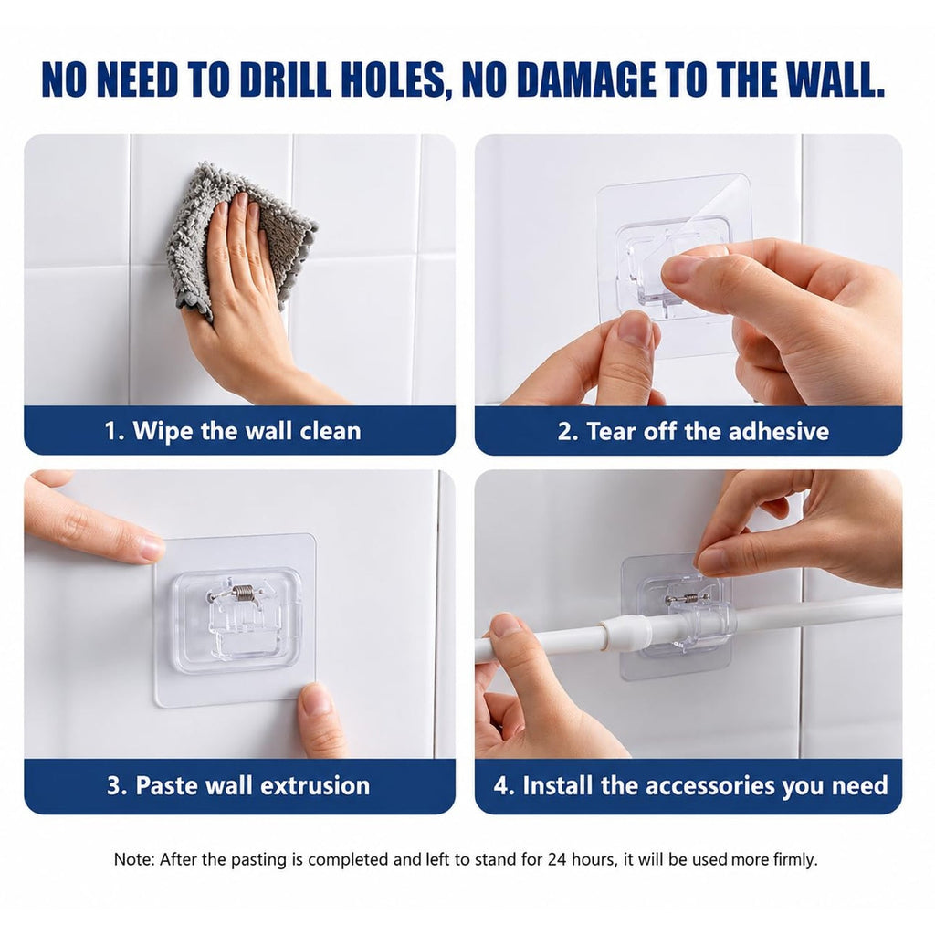 Self-Adhesive Wall Hook Heavy Duty & Easy to Install - Detail View 7