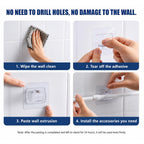 Self-Adhesive Wall Hook Heavy Duty & Easy to Install - Detail View 7