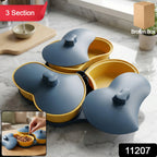 Multipurpose Snack Serving Tray with Lid Elegant & Convenient - Side View