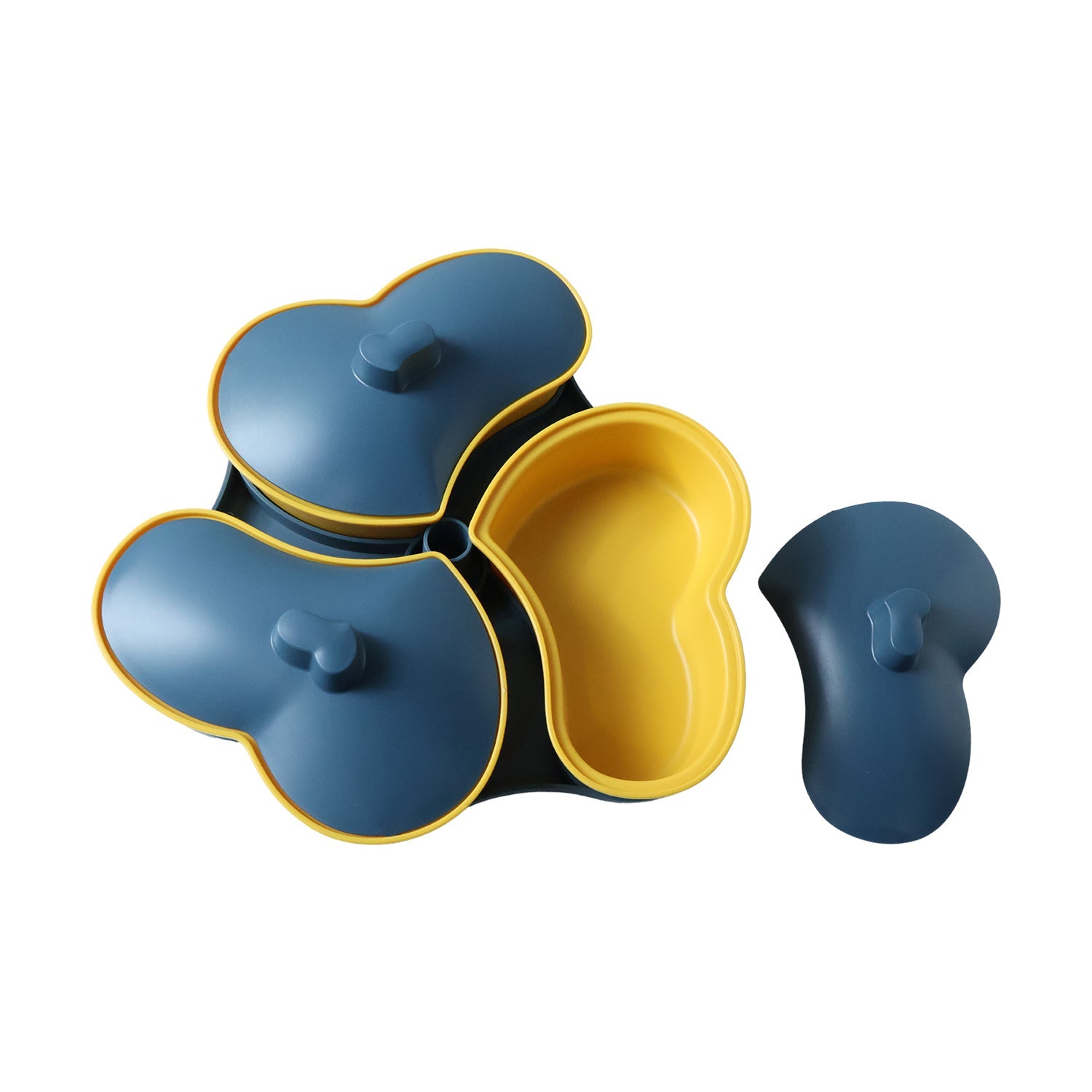 Multipurpose Snack Serving Tray with Lid Elegant & Convenient - Back View