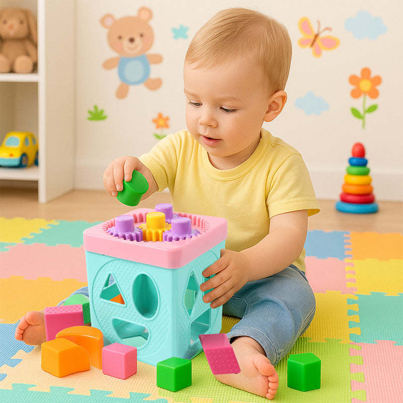 ALVENZA Shape Sorter Gear Box – Educational Toddler Activity Toy