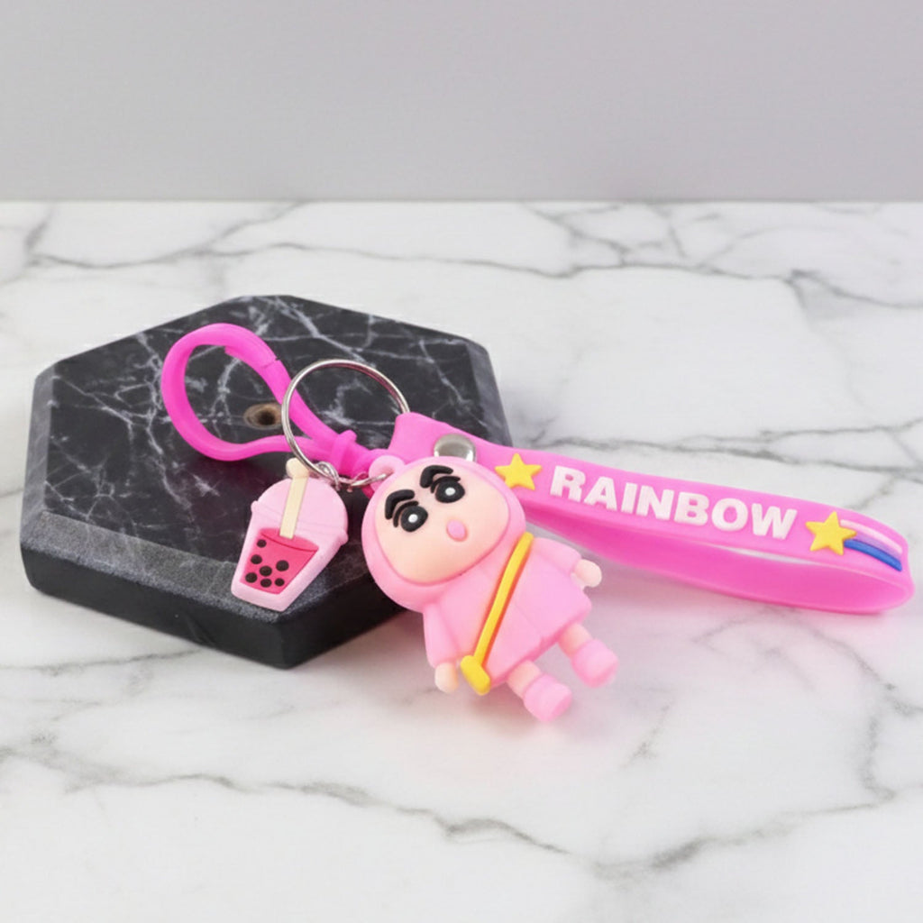ALVENZA Cartoon Character Keychain – Cute Rainbow Strap Bag Charm