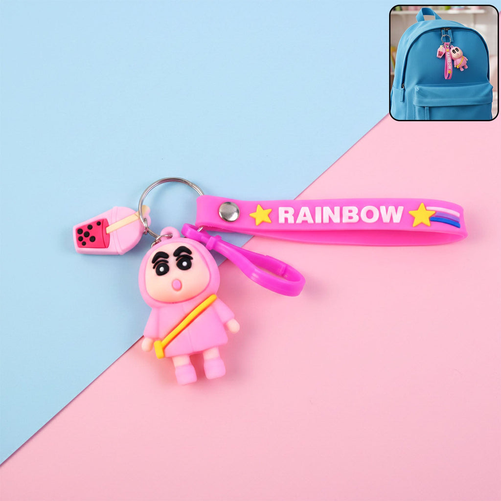 ALVENZA Cartoon Character Keychain – Cute Rainbow Strap Bag Charm