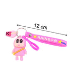 ALVENZA Cartoon Character Keychain – Cute Rainbow Strap Bag Charm