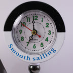 ALVENZA Ship Shape Clock Lamp – Nautical Decorative Table Lamp with Warm LED