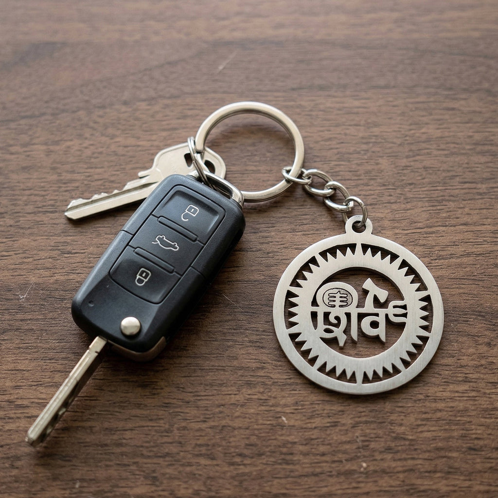 ALVENZA Shiv Keychain – Durable Metal Religious Accessory for Daily Use