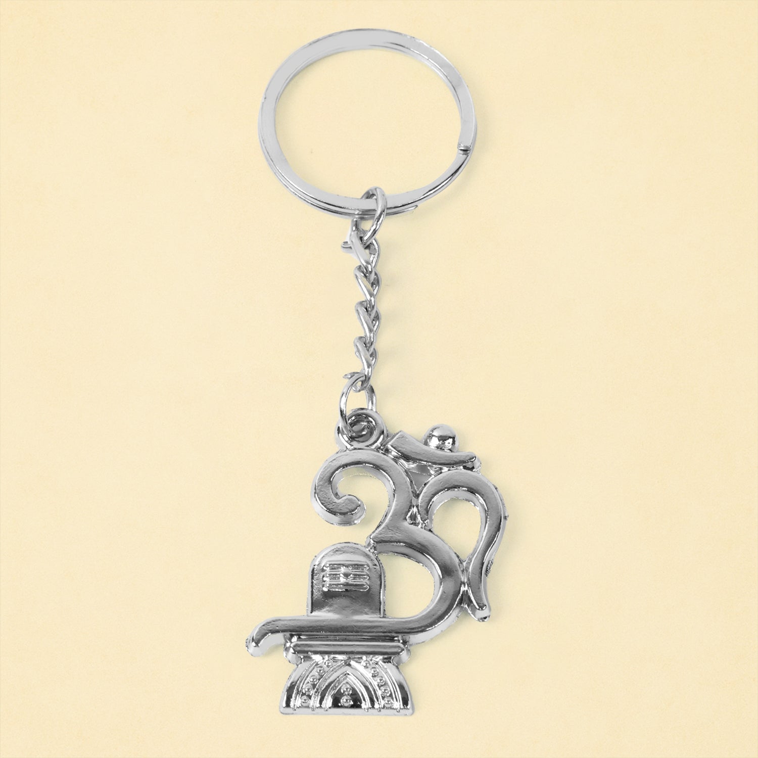 ALVENZA Shivling Trishul Metal Keychain Set – 5 Pc Durable Spiritual Keyrings