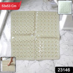 Anti-Slip Bath Mat Secure Suction Cups for Bathroom Safety - Side View