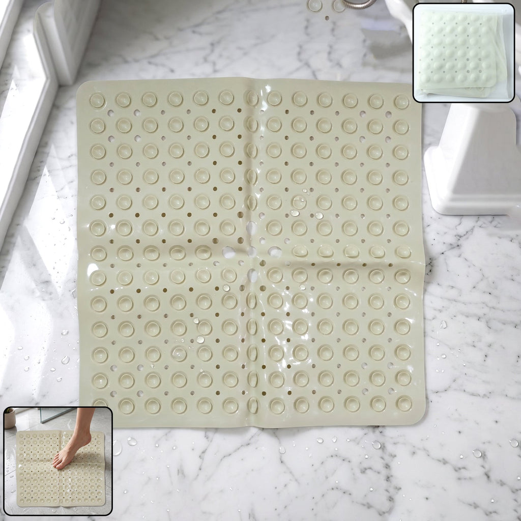 Anti-Slip Bath Mat Secure Suction Cups for Bathroom Safety