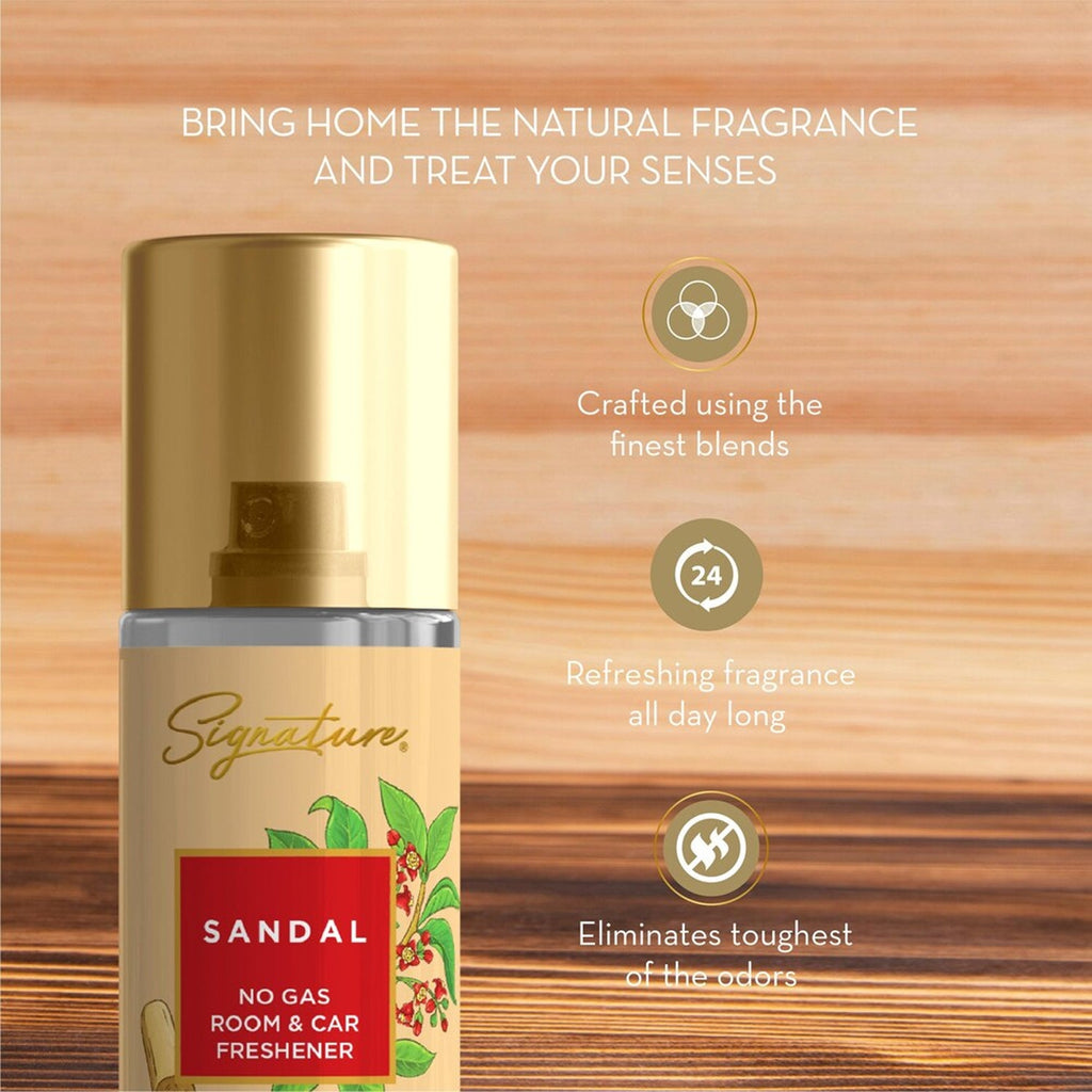 Sandalwood Room & Car Freshener Long-lasting Natural Fragrance - Front View