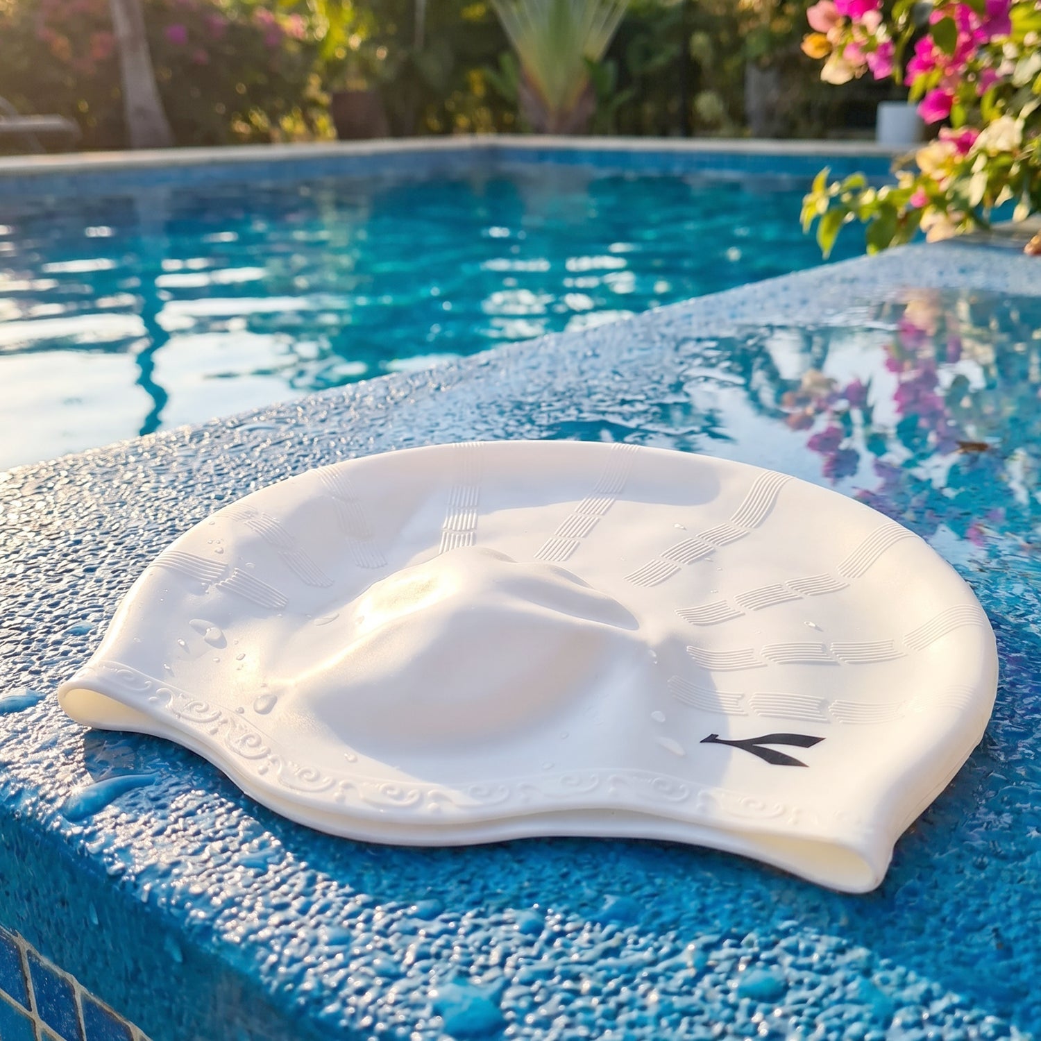 Silicone Swimming Cap Waterproof & Flexible Fit for All Ages - Detail View 7