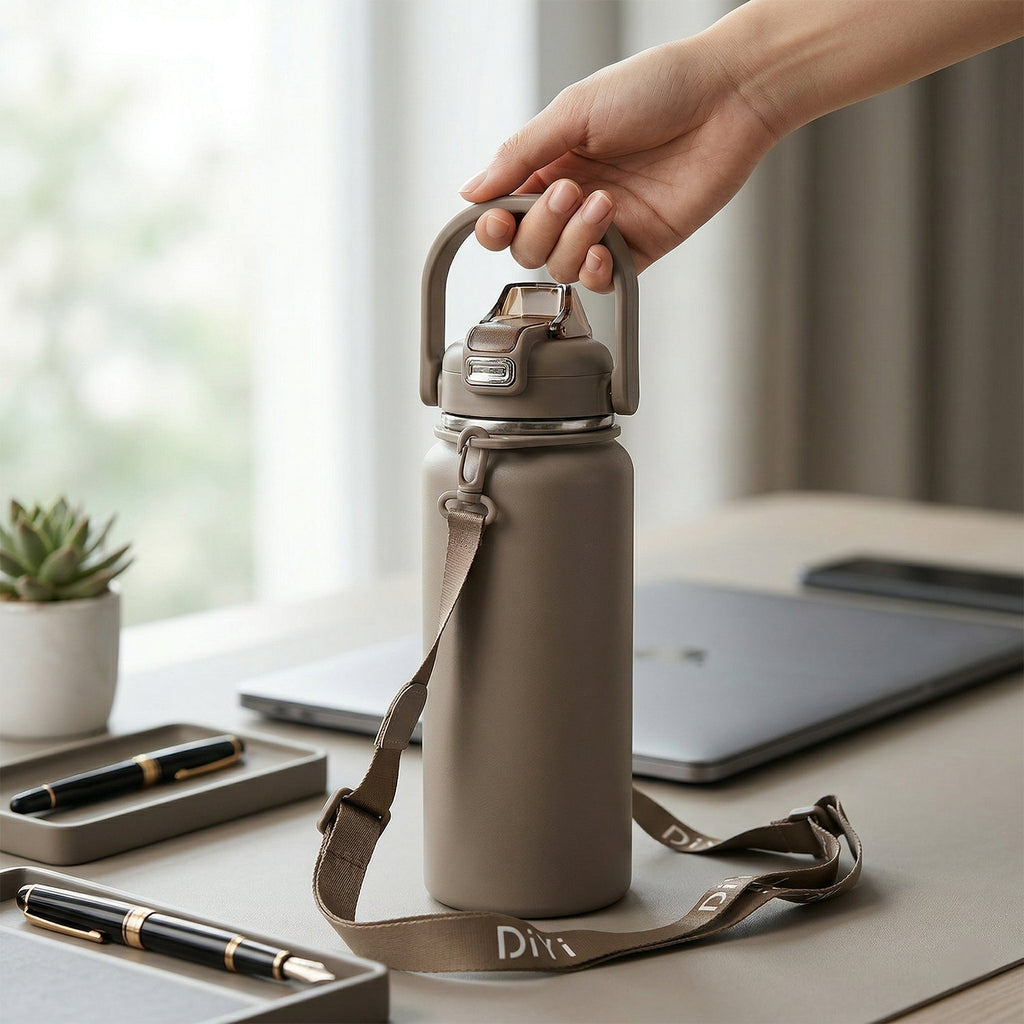 ALVENZA Insulated Water Bottle – 1.5L Stainless Steel with Straw | Own Hydrate