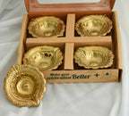 Decorative Ceramic Diya – Elegant Gold PVD Finish for Festive Decor