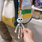 ALVENZA Skeleton Doll Keychain – Movable Skeleton with Metal Hook for Bag & Keys