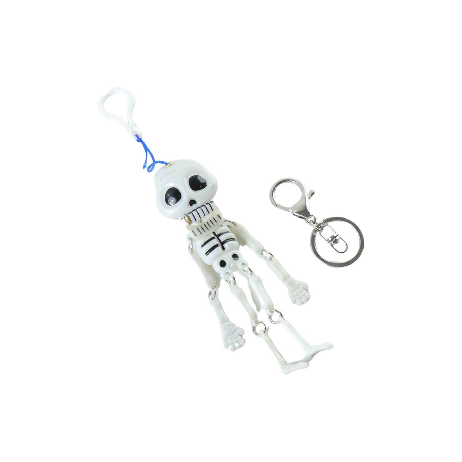 ALVENZA Skeleton Doll Keychain – Movable Skeleton with Metal Hook for Bag & Keys