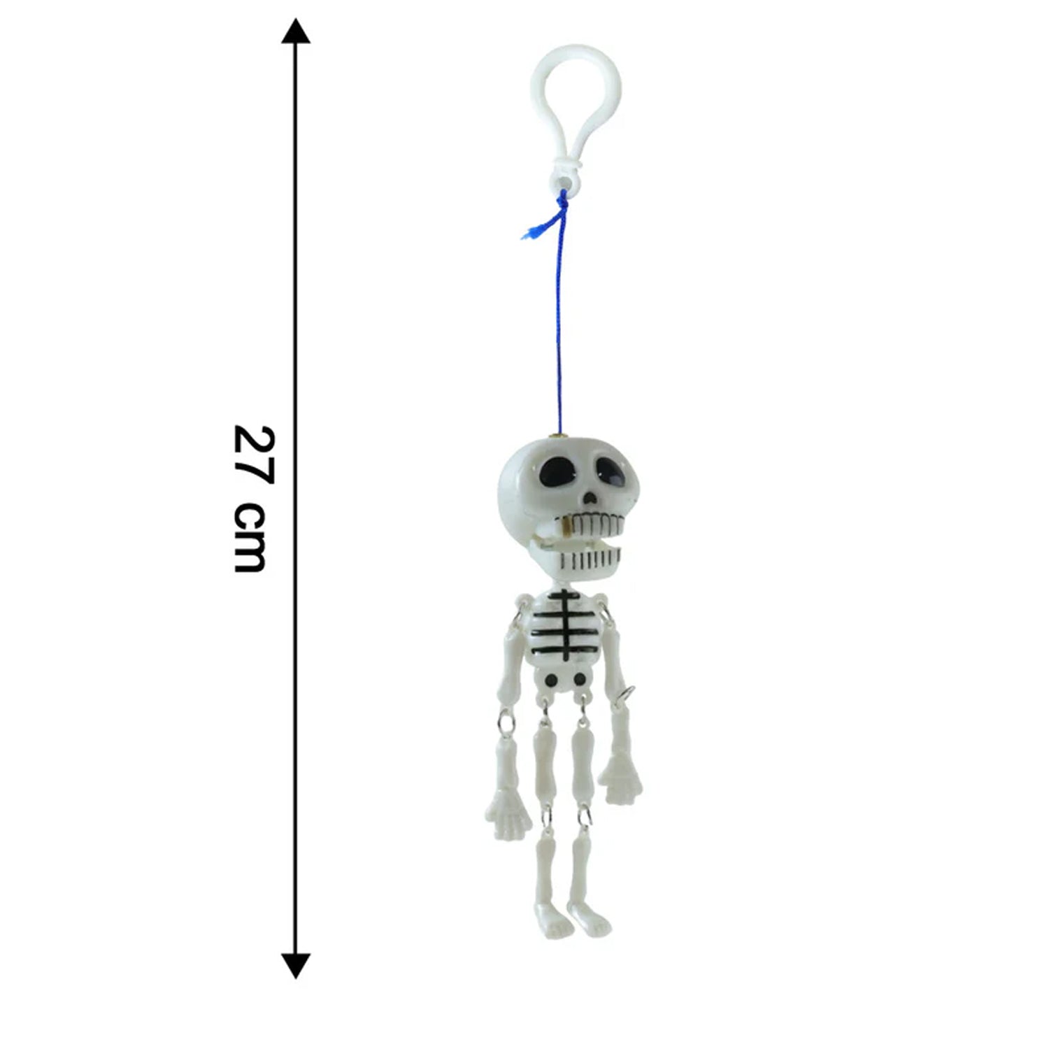 ALVENZA Skeleton Doll Keychain – Movable Skeleton with Metal Hook for Bag & Keys