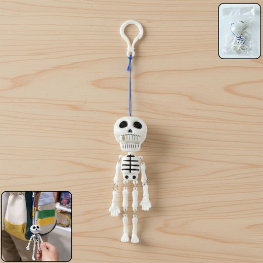 ALVENZA Skeleton Doll Keychain – Fun Hanging Clip-On Bag Charm
