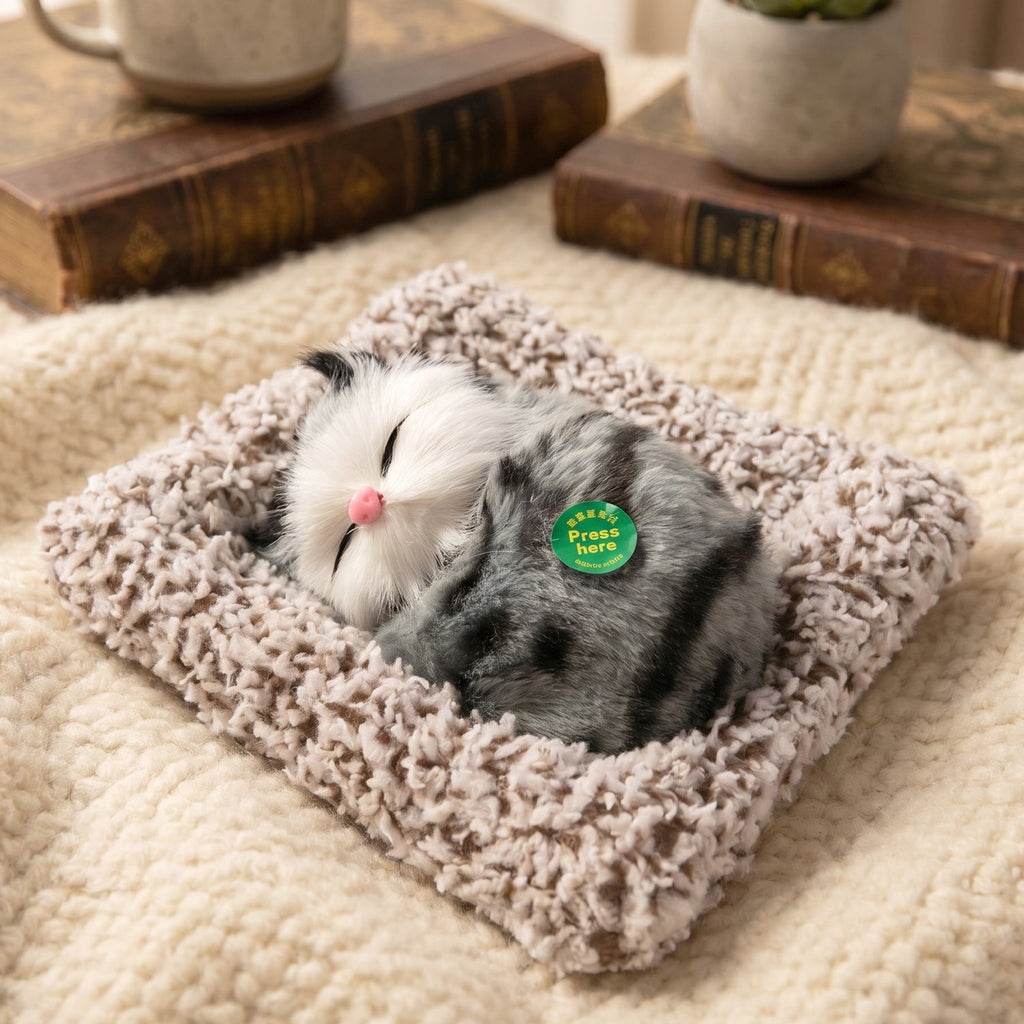 ALVENZA Cute Plush Cat Showpiece – Perfect for Car & Home Decor