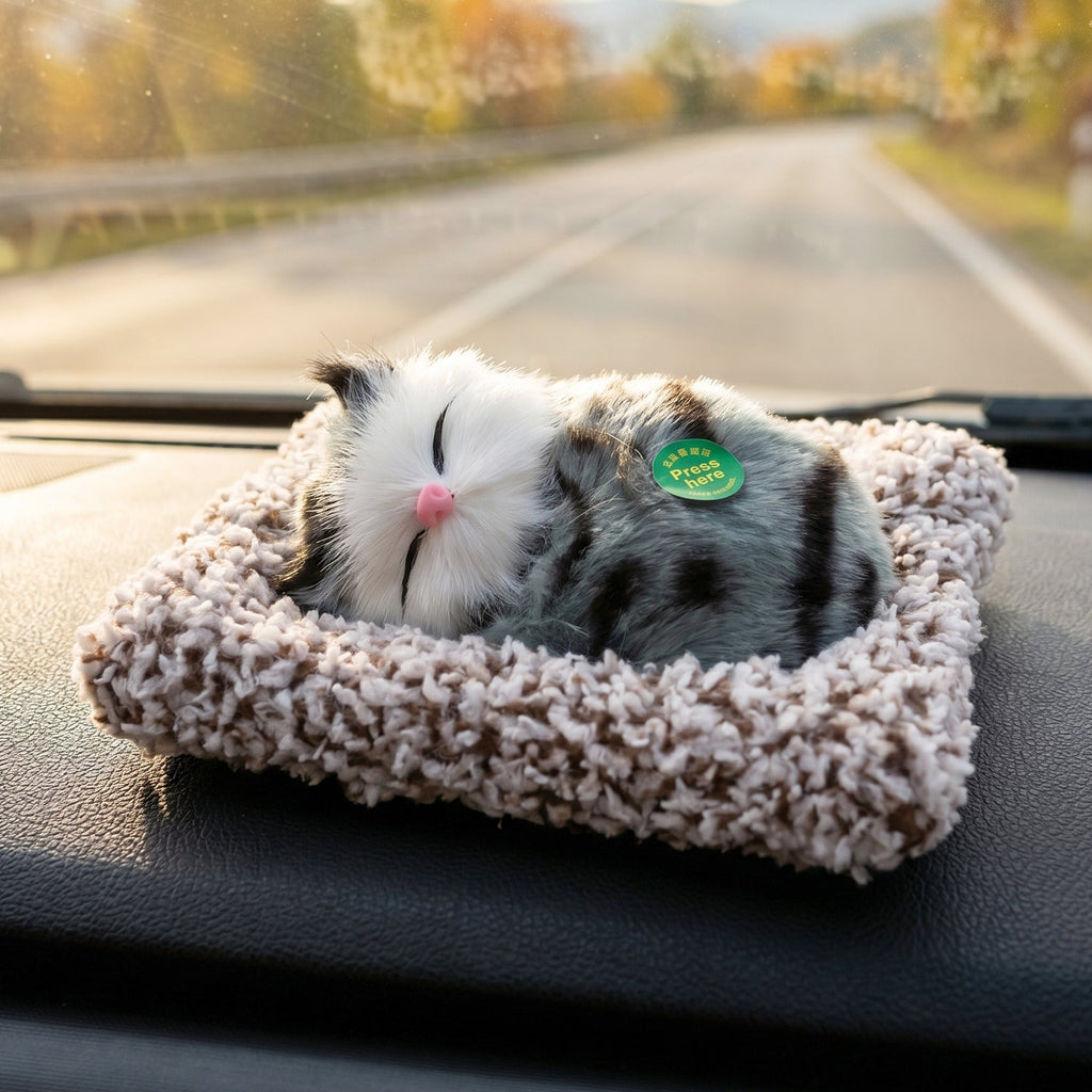 ALVENZA Cute Plush Cat Showpiece – Perfect for Car & Home Decor