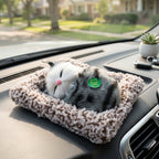 ALVENZA Cute Plush Cat Showpiece – Perfect for Car & Home Decor