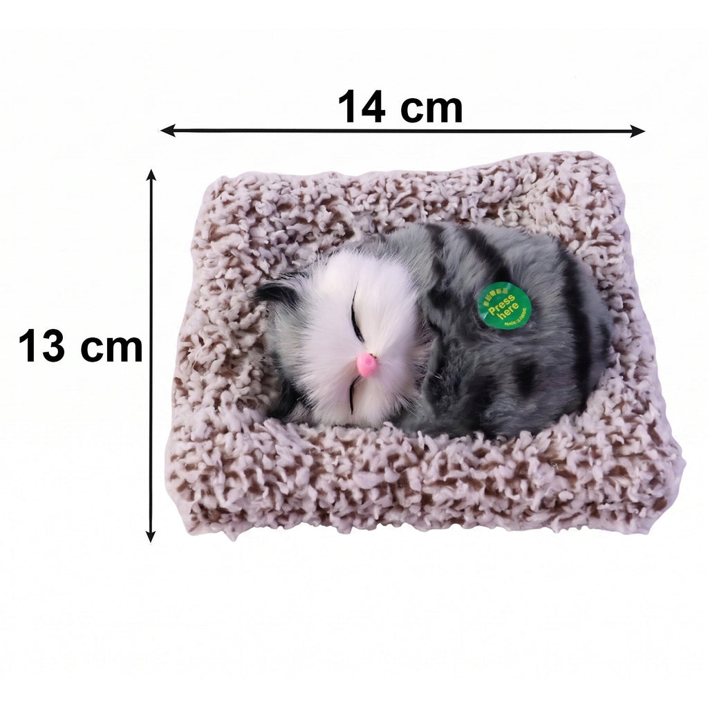 ALVENZA Cute Plush Cat Showpiece – Perfect for Car & Home Decor