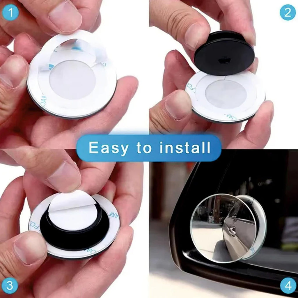 ALVENZA Car Blind Spot Mirror – Wide-Angle Safety Side Mirror for Cars