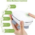 Electric Scalp Massager – Portable USB Rechargeable with 4 Heads