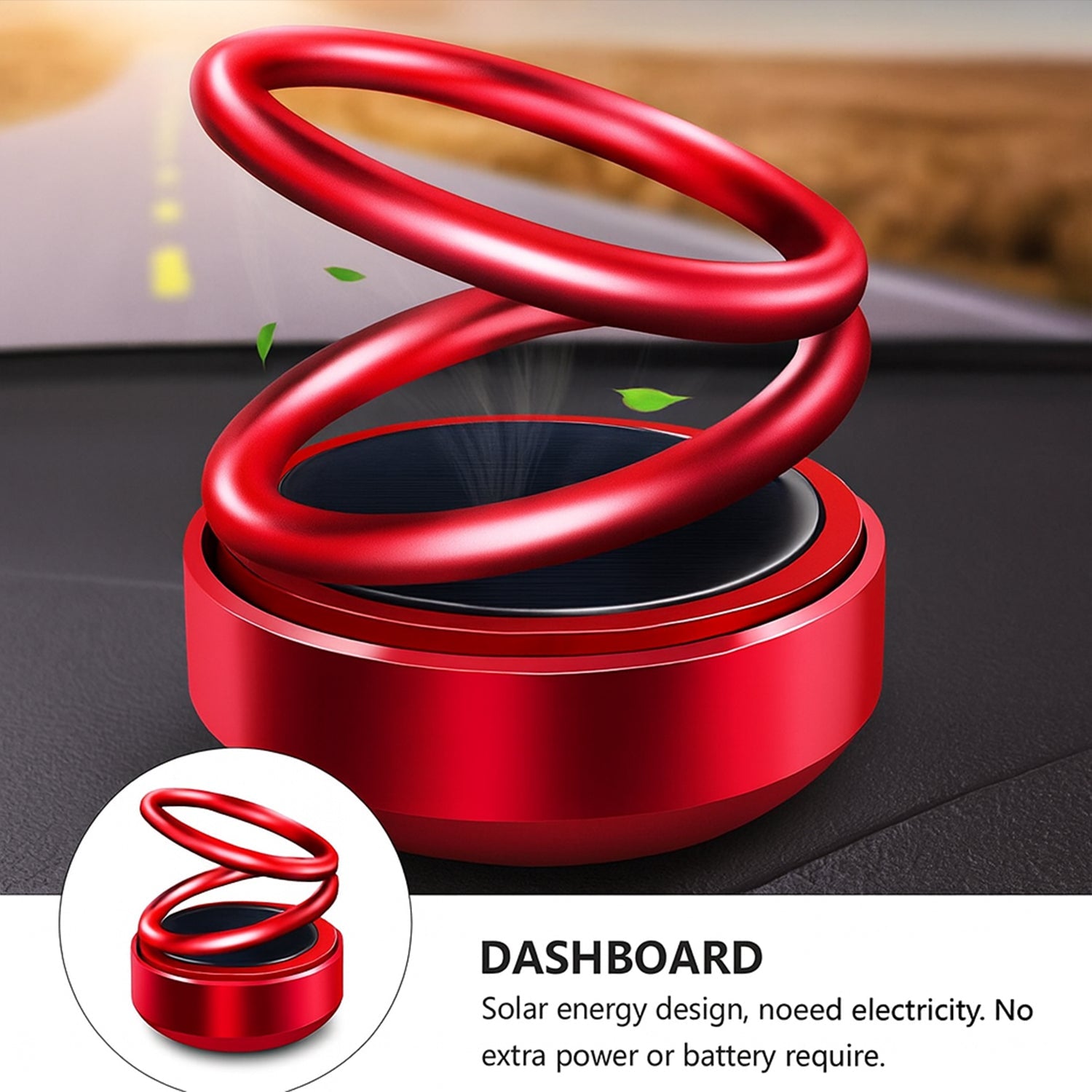 ALVENZA Solar-Powered Car Aroma Diffuser – Eco-Friendly Freshener
