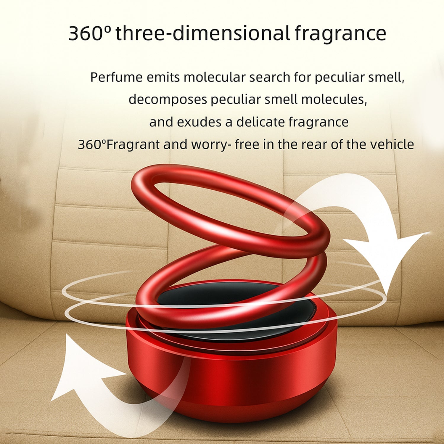 ALVENZA Solar-Powered Car Aroma Diffuser – Eco-Friendly Freshener