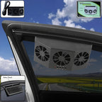 ALVENZA Solar Powered Car Window Ventilation Fan – Triple Fan Cooling System