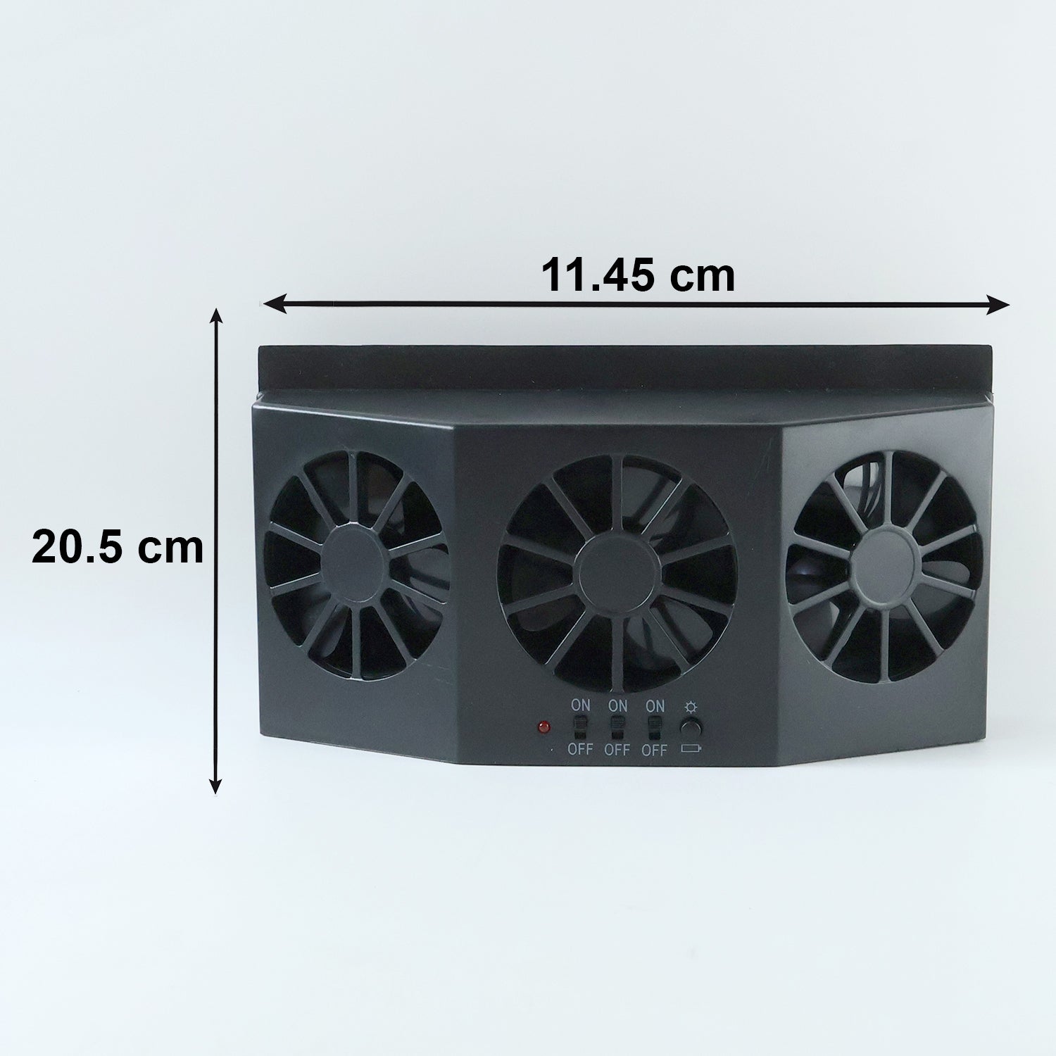 ALVENZA Solar Powered Car Window Ventilation Fan – Triple Fan Cooling System