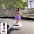 ALVENZA Solar Powered Dancing Hula Doll Bobble Toy for Car Dashboard Decor (1 Pc)