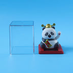 ALVENZA Solar Powered Moving Hand Panda Showpiece – Cute Waving Desk Decor