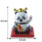 ALVENZA Solar Powered Moving Hand Panda Showpiece – Cute Waving Desk Decor