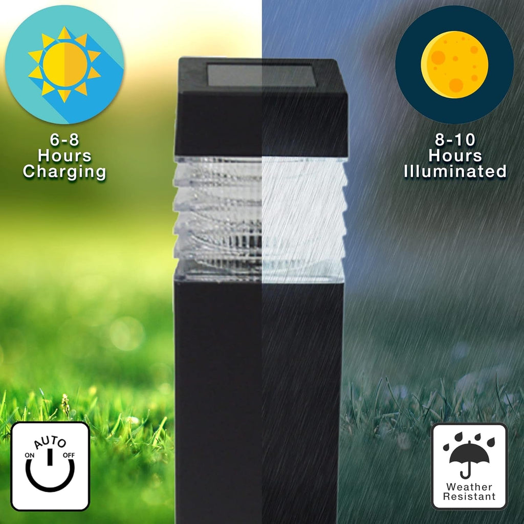 Garden Solar Light Waterproof Outdoor LED Lamp for Pathways - Back View